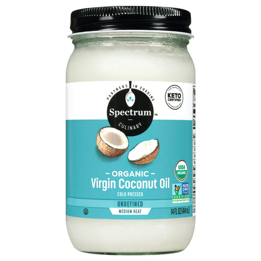 Spectrum Naturals Oil Coconut Unrefined Organic 14 FO (Pack of 6)