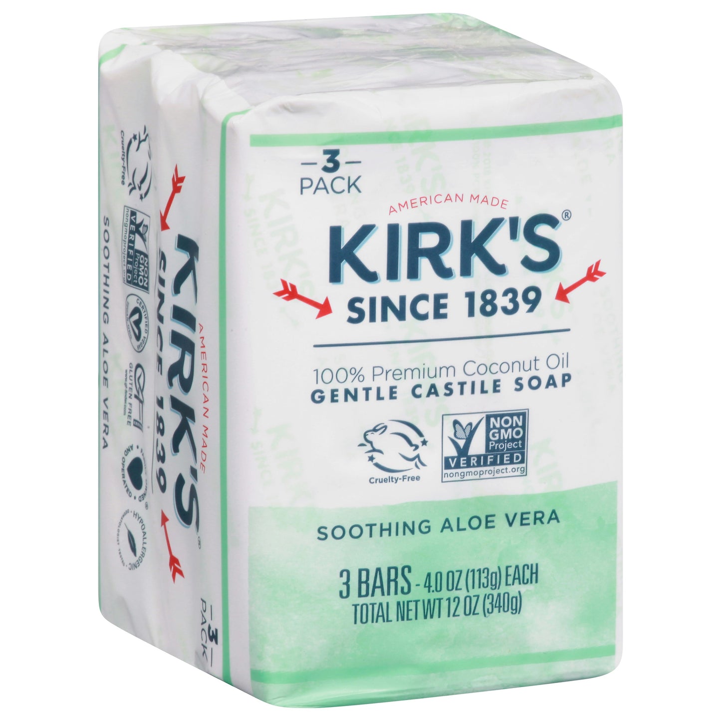 Kirks Soap Bar Aloe Vera soothing 12 Oz (Pack of 6)