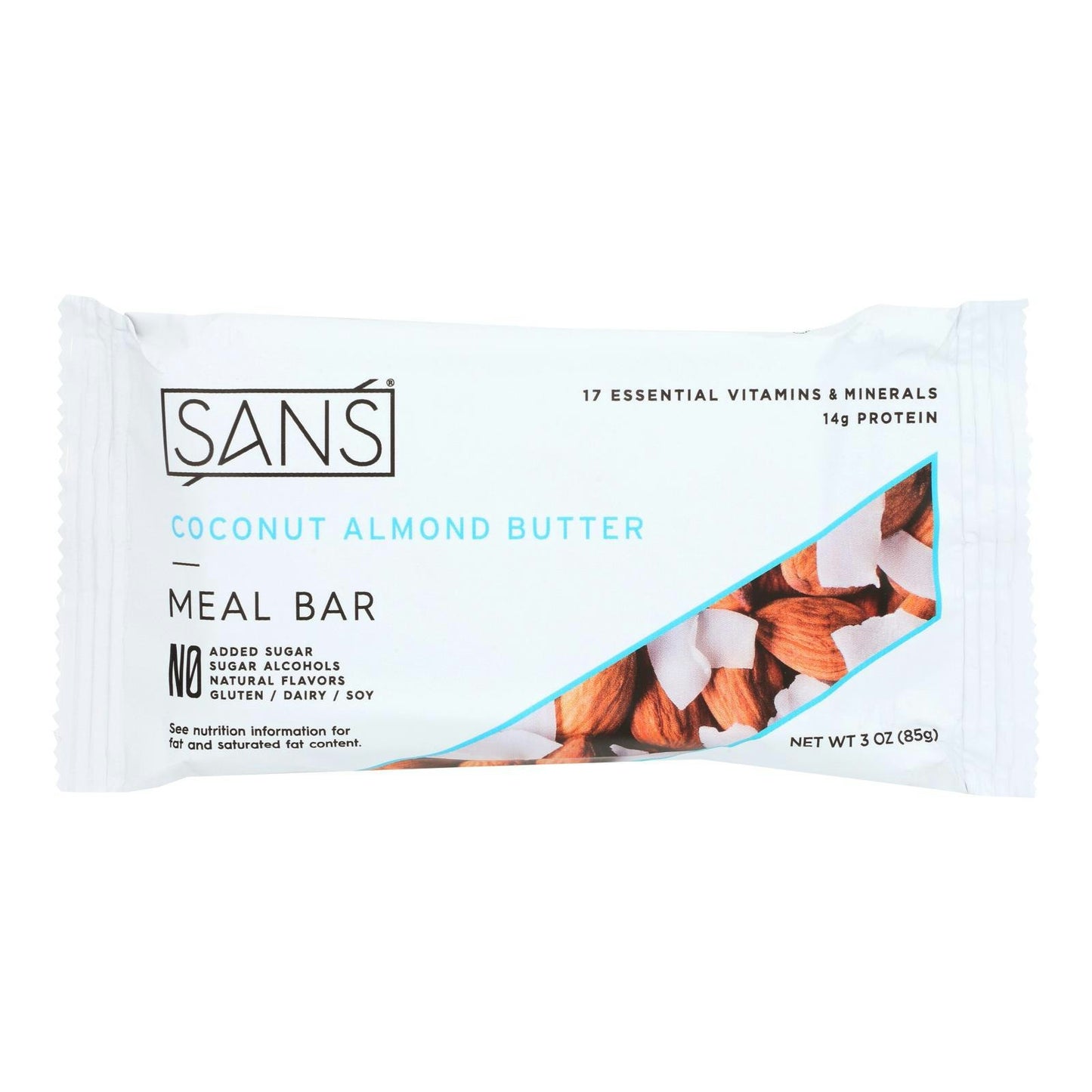 Sans Meal Bar Bar Meal Coconut Almond 85 Gm (Pack of 12)