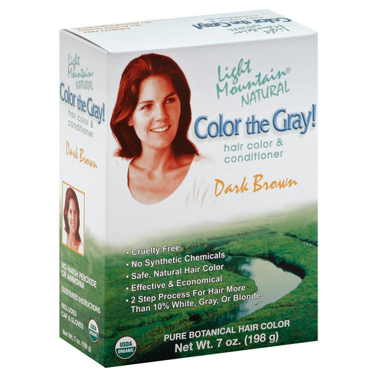 Light Mountain Hair Color Gray Dark Brown 9 oz (Pack of 6)