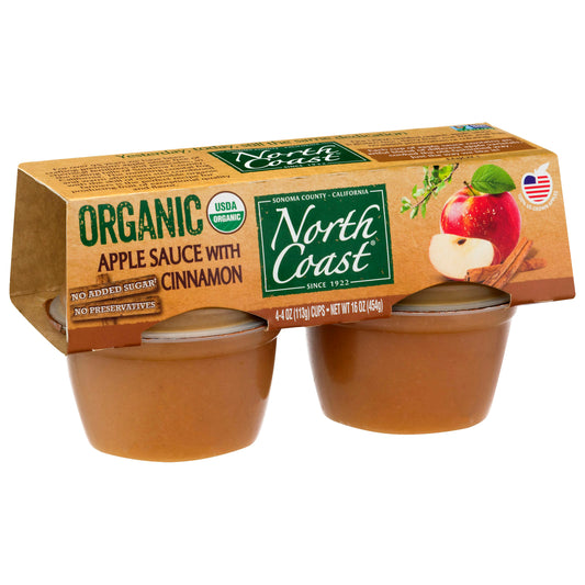 North Coast Apple sauce With Cinnamon Organic 16 oz (Pack of 12)