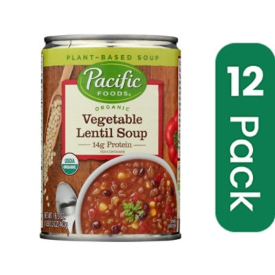 Pacific Foods - Soup Vegetable Lentil 16.3 oz (Pack of 12)