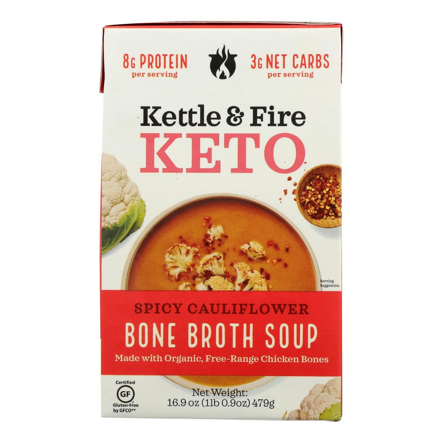 Kettle An Soup Cauliflower Spicy - 16.9 oz (Pack of 6)
