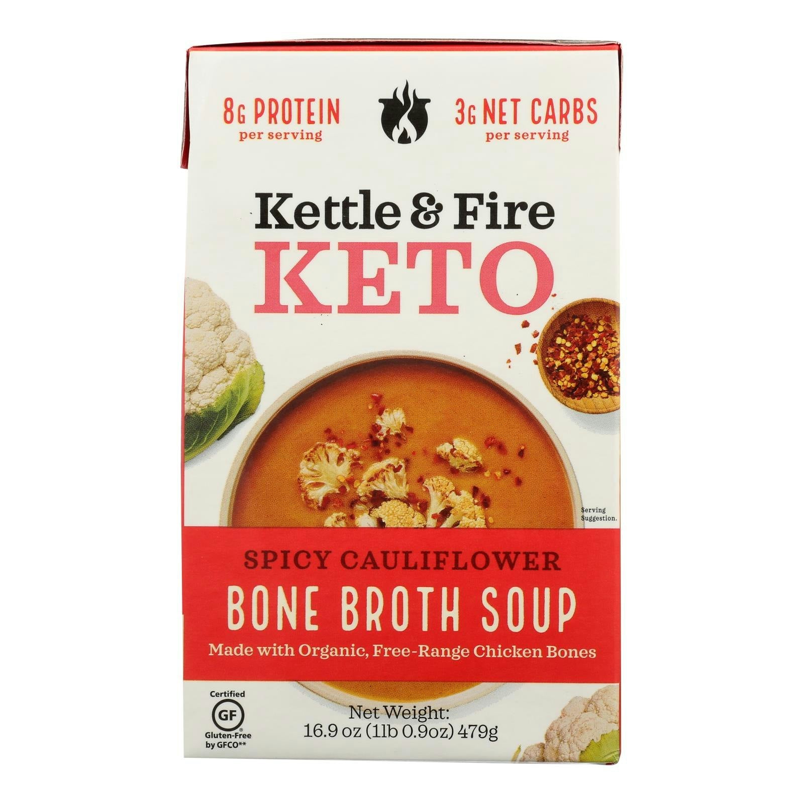 Kettle An Soup Cauliflower Spicy - 16.9 oz (Pack of 6)