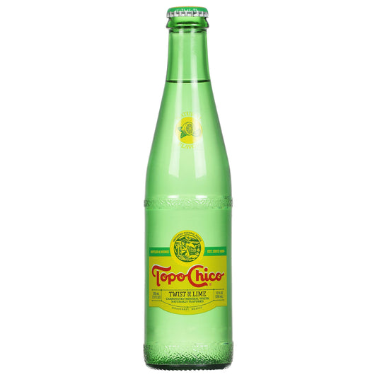 Topo Chico Watr Mineral With Lime Glass 12 FO (Pack of 24)