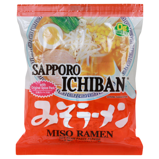 Sapporo Noodle Miso Ramen 3.5 oz (Pack Of 24)