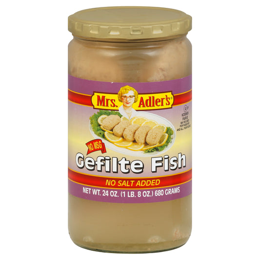 Mrs Adlers Fish Gefitle No salt 24 Oz (Pack Of 12)