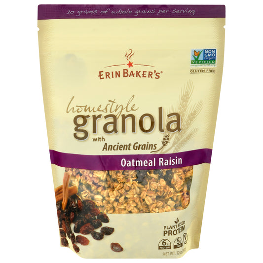 Erin Bakers Granola Homestyle Oatmeal Raisin 12 oz (Pack Of 6)