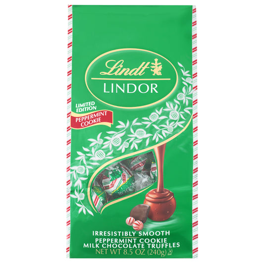 Lindt Chocolate Lindor Peppermint Cookie 8.5 Oz (Pack Of 12)