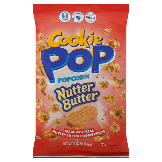 Cookie Pop Popcorn Cookie Pop Nutter Butter 5.25 oz (Pack Of 12)