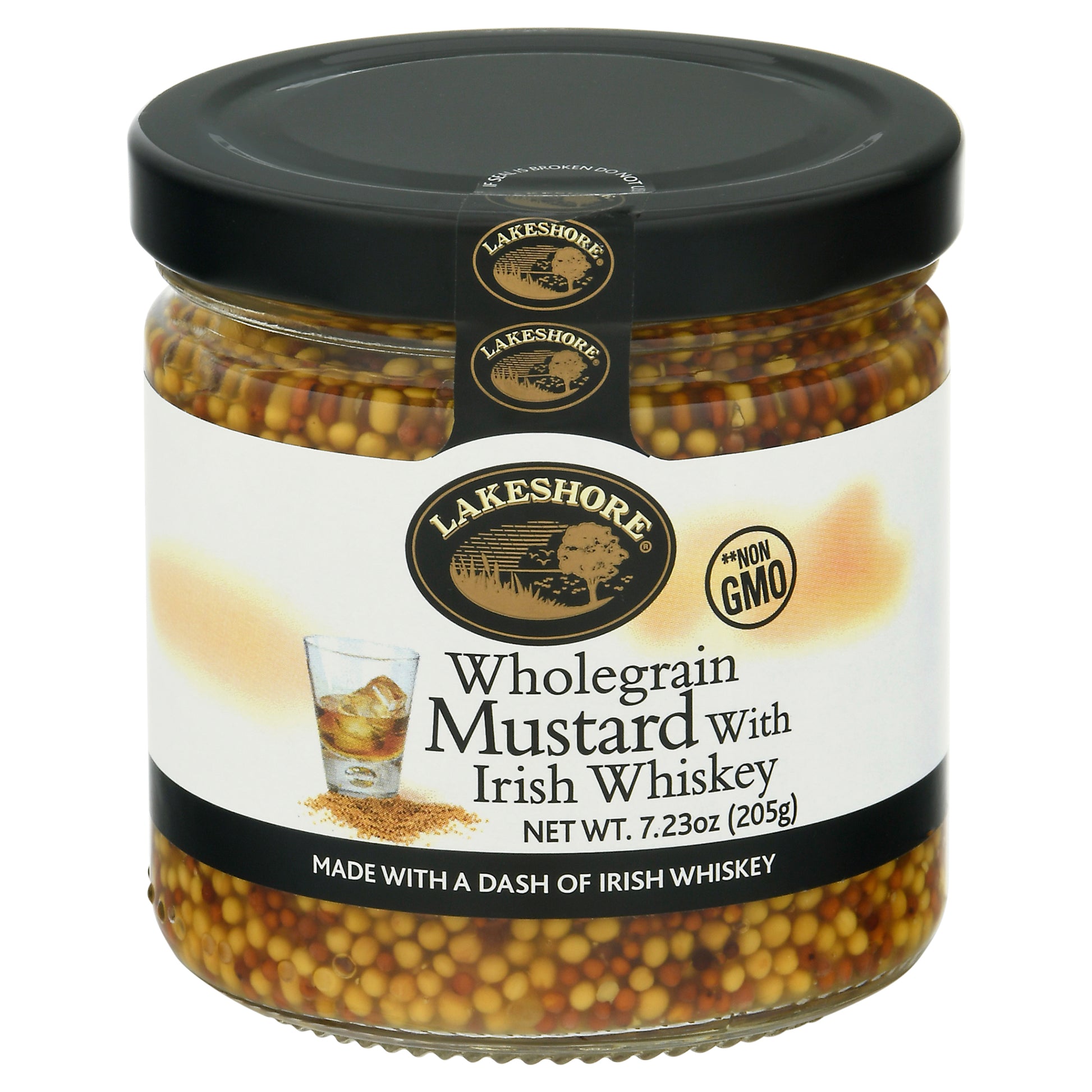 Lakeshore Mustard Whole grain Irish Whsky 7.23 oz (Pack Of 6)