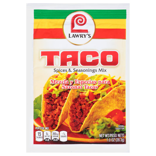 Lawrys Mix Seasoning Taco 1 oz (Pack Of 12)
