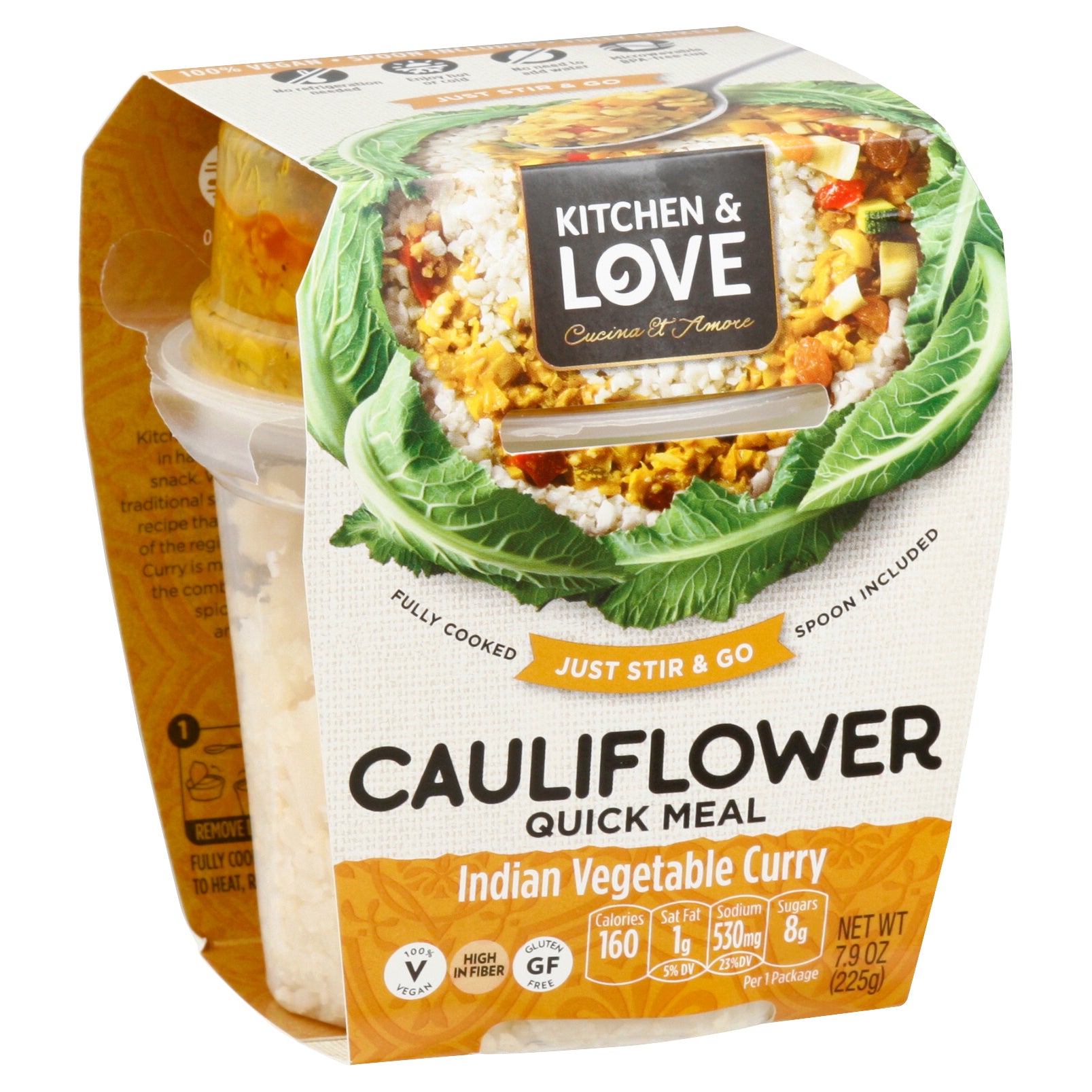 Kitchen And Love Meal Cauliflower Indian Vegetable Curry 7.9 oz (Pack Of 6)