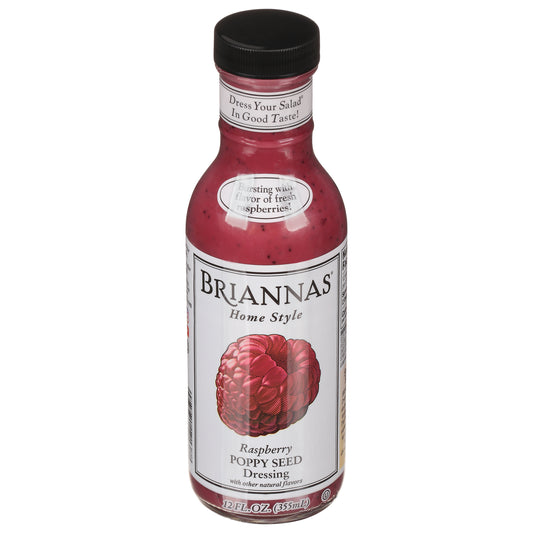 Briannas Dressing Raspberry Poppy Seed 12 oz (Pack Of 6)