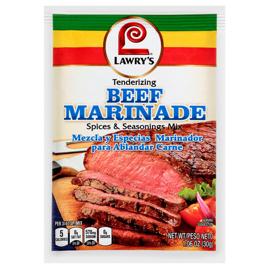 Lawrys Mix Seasoning Marinade Beef 1.06 oz (Pack Of 12)