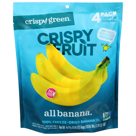 Crispy Green Dried Fruit Bananas - 3.39 OZ (Pack of 8)