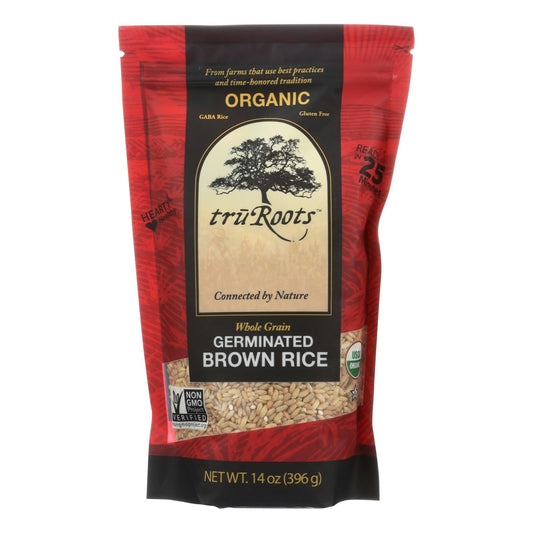 Truroots Organic Germinated Brown Rice - Whole Grain 14 oz (Pack of 6)