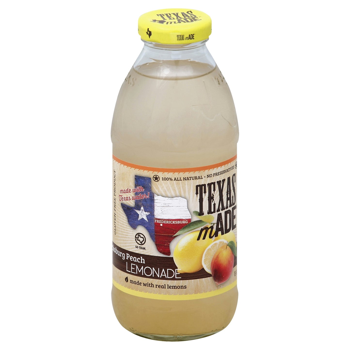 Texasmade Lemonade Fredericksburg Peach 16 Fo Pack of 12