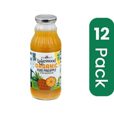 Lakewood Juice Pneaple Pure Organic 12.5 FO (Pack of 12)