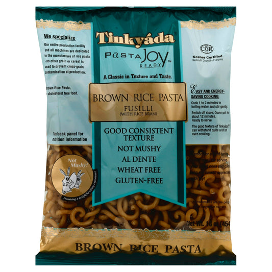 Tinkyada Pasta Brown Rice Fusilli 16 oz (Pack of 12)