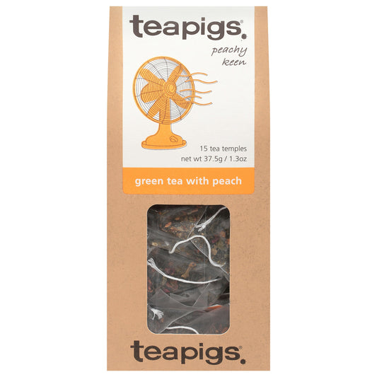Teapigs Tea Green W Peach 15 Bg Pack of 6