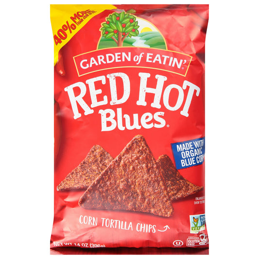 Garden of Eatin' Red Hot Blues Tortilla Chips 14 oz (Pack of 6)