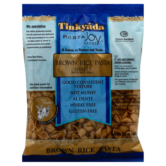 Tinkyada Pasta Brown Rice Shell 16 oz (Pack of 12)