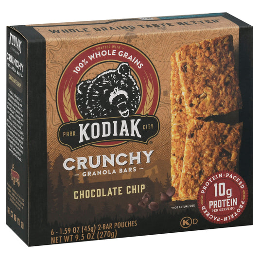 Kodiak Bar Granola Chocolate Chip 9.5 oz (Pack Of 12)