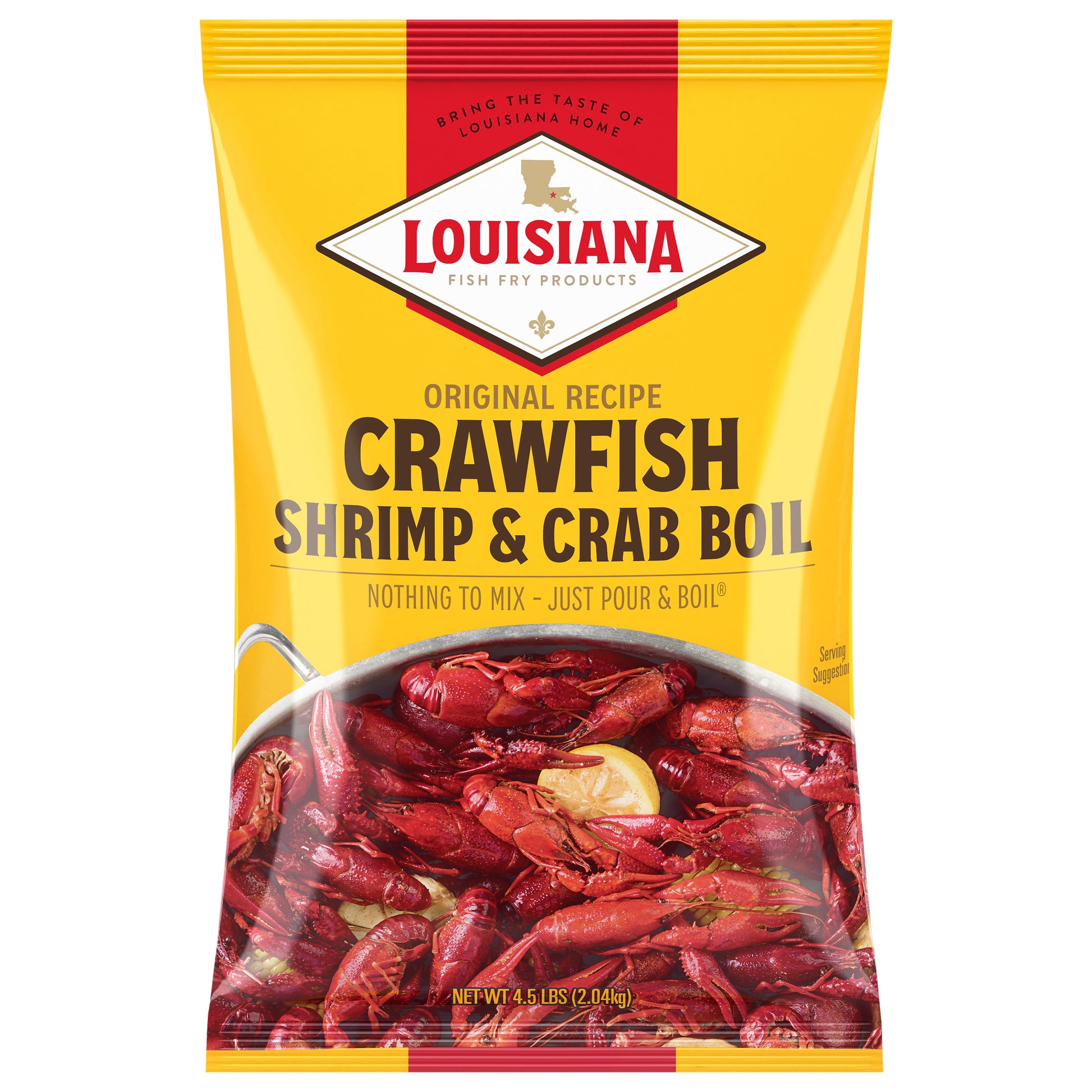 Louisiana Fish Fry Boil Crawfish Crab Shrimp 4.5 Lb (Pack Of 6)