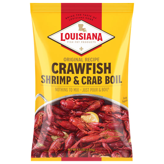 Louisiana Fish Fry Boil Crawfish Crab Shrimp 4.5 Lb (Pack Of 6)