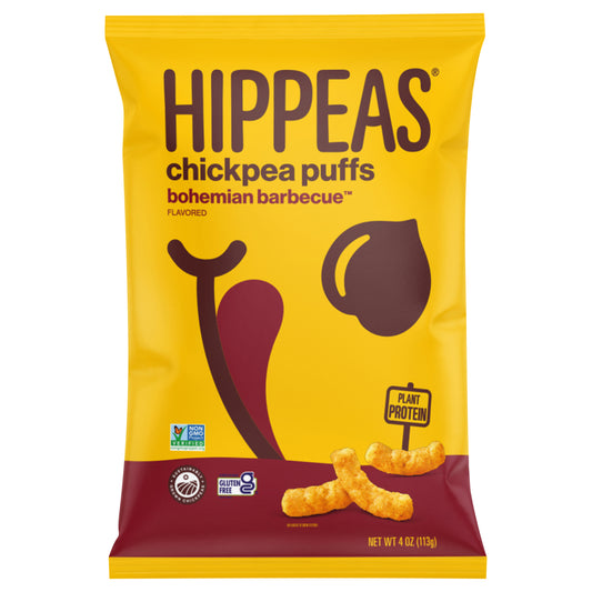 Hippeas Puffs Chickpea Bohemian Barbeque 4 oz (Pack Of 12)