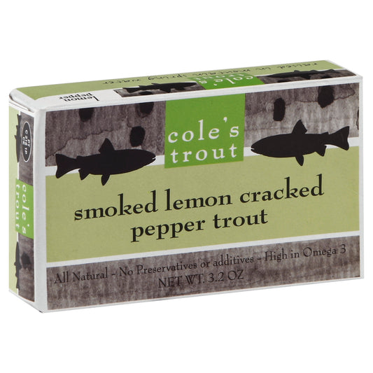Coles Trout Smoked Lemon Cracked Pepper 3.2 oz (Pack Of 10)