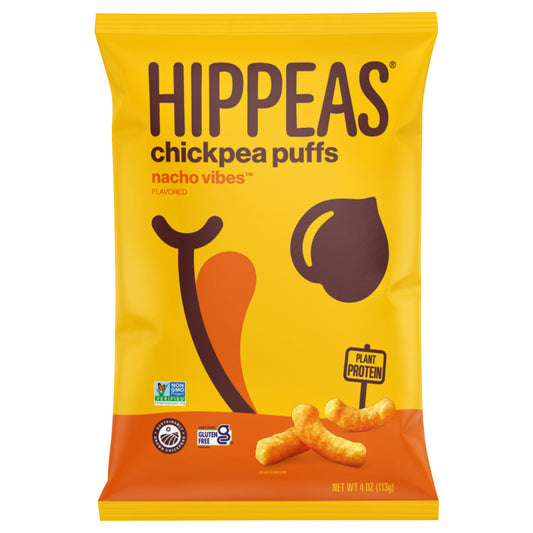 Hippeas Puffs Chickpea Nacho 4 oz (Pack Of 12)