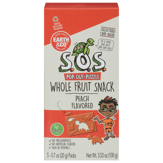 Sos Fruit Snacks Fruit Snacks Peach 3.5 Oz Pack of 4