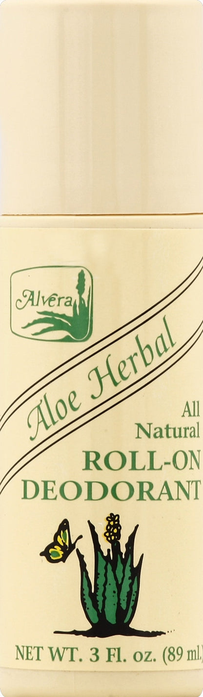 Alvera Deodorant Aloe Herb 3 oz (Pack of 6)