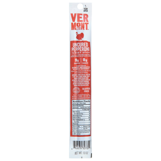Vermont Smoke Turkey Realstick Pepperon 1 oz (Pack of 24)
