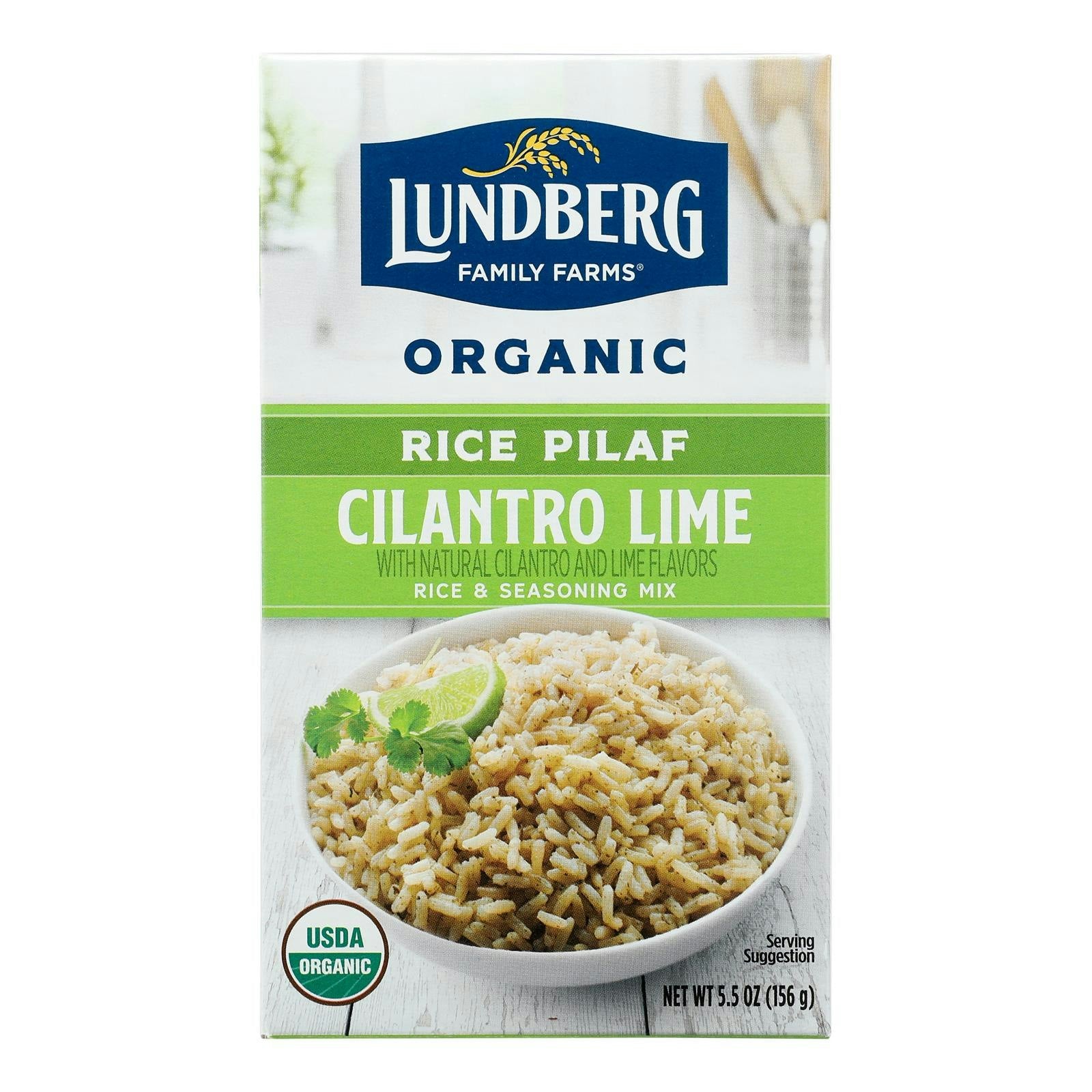 Lundberg Family Farms - Rice and Seasoning Mix - Cilantro Lime 5.50 oz (Pack of 6)
