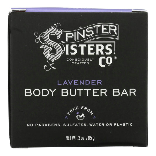 Spinster Sisters Co Bar Body Butter Lavender 3 Oz Pack of 6