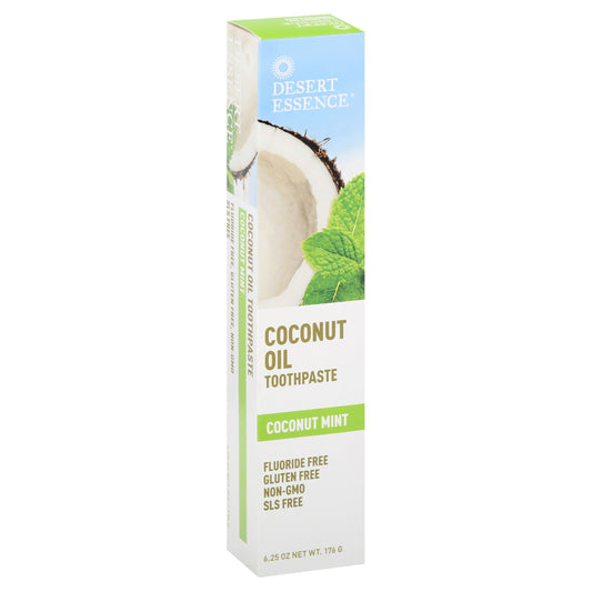 Desert Essence Toothpaste Coconut Oil 6.25 oz (Pack of 3)