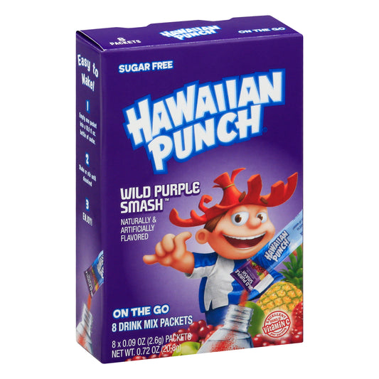 Hawaiian Punch Powder Mix Purple Smash 8Ct 0.75 oz (Pack Of 12)