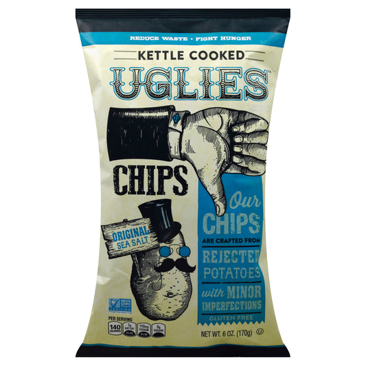 Uglies Chip Kettle Sea Salt 6 oz (Pack Of 12)