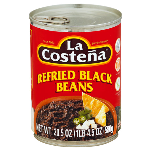 La Costena Bean Refried Black 20.5 oz (Pack Of 12)