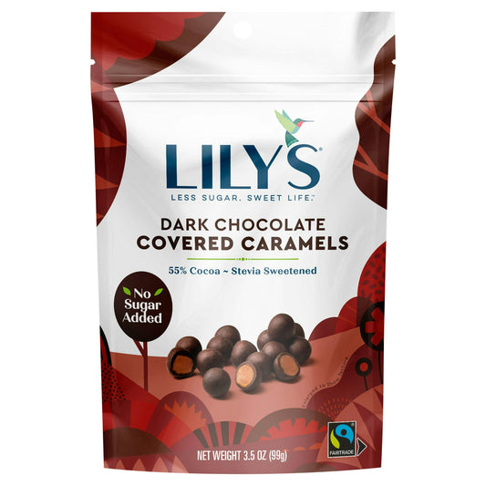 Lilys Sweets Caramels Dark Chocolate 3.5 Oz (Pack of 12)
