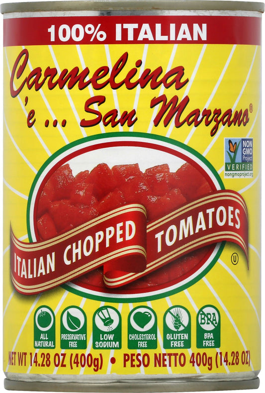 Carmelina E San Marzano Tomato Italian Chopped Pure 14.28 Oz (Pack of 12)