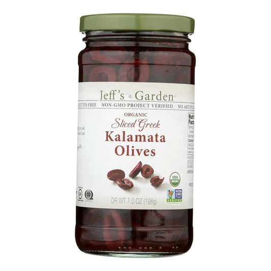 Jeff's Naturals Olives Organic Greek Sliced Kalamata 7 Oz Pack of 6