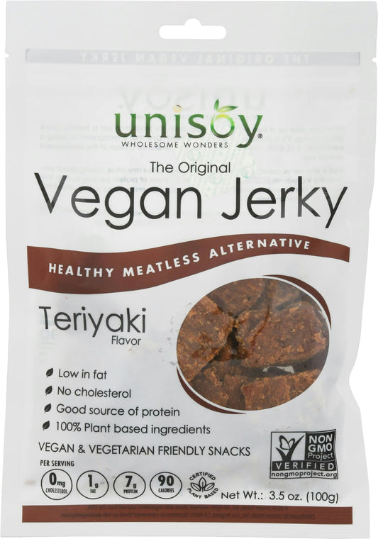Unisoy Jerky Teriyaki 3.5 Oz Pack of 12