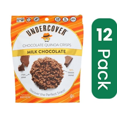 Undercover Quinoa - Crispy Quinoa Milk Choco 2 oz (Pack of 12)