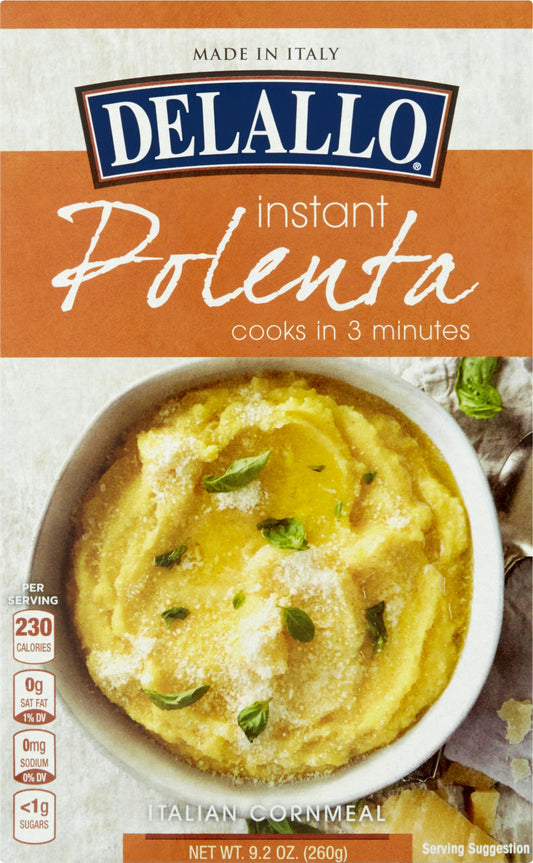 Delallo Polenta Instant 9.2 Oz Pack of 12