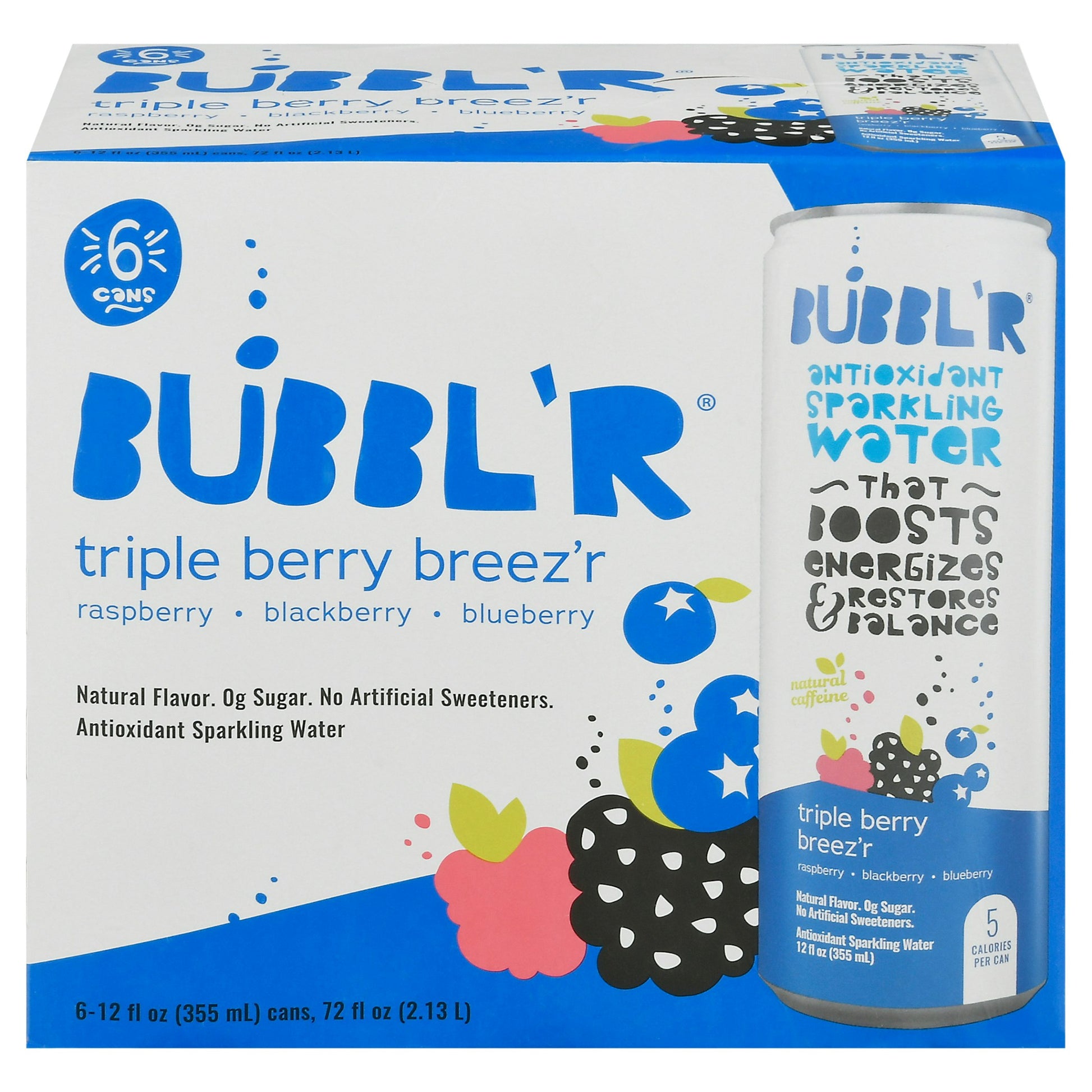 Bubblr Beverage Triple Berry Breezr 72 Fo Pack of 4