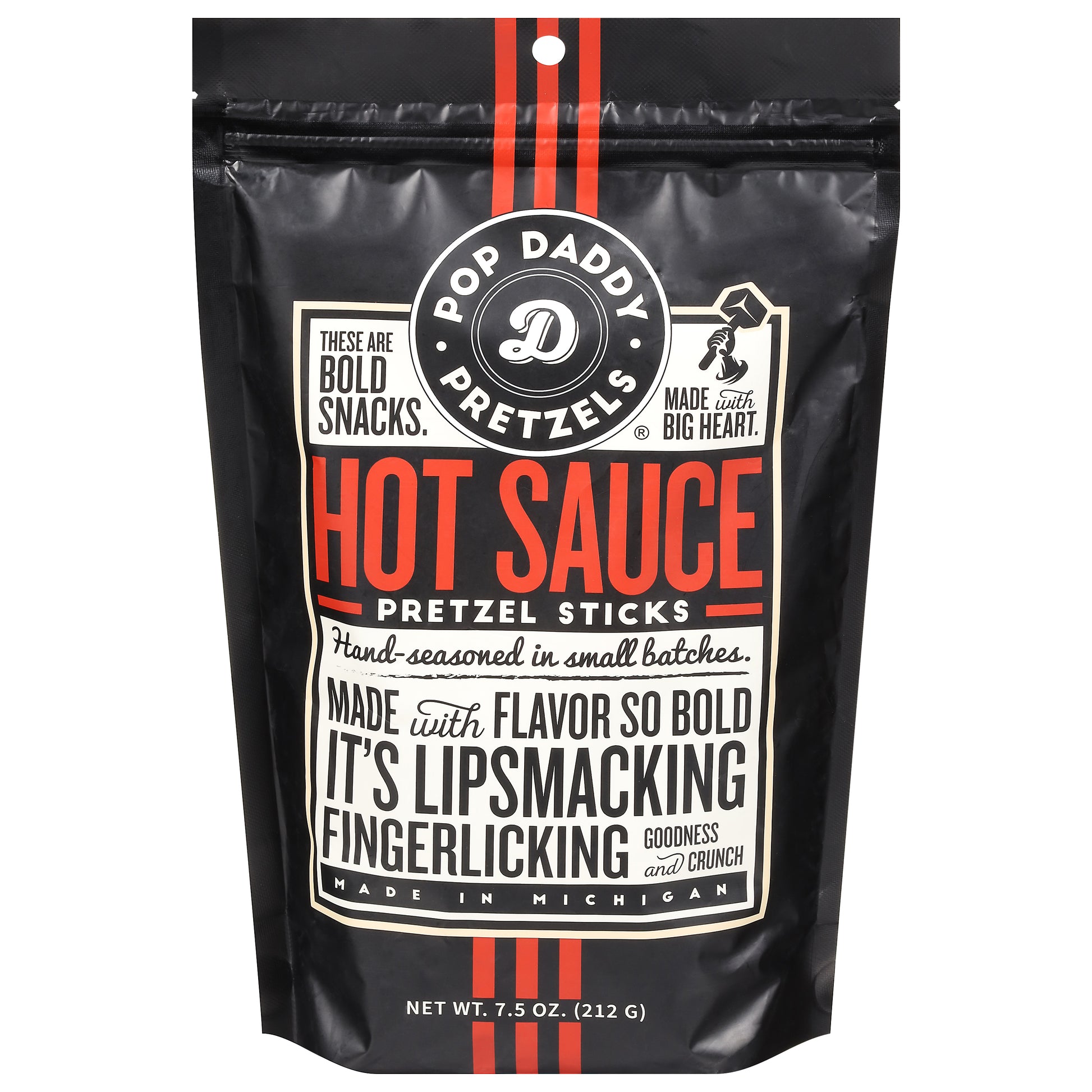 Pop Daddy Popcorn & Pretz Pretzels Hot Sauce 7.5 Oz (Pack Of 12)